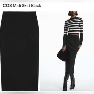 COS Black Pencil Midi Skirt for Work size Xs perfect like new condition
